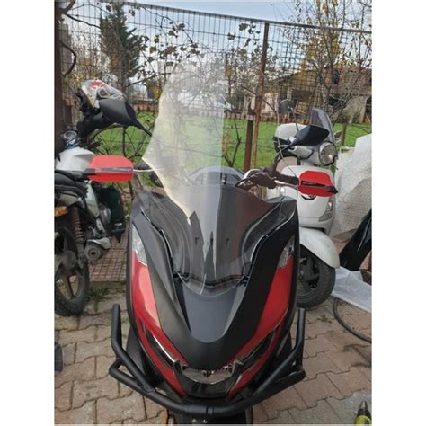 Motoros Pcx 2021 2023 Siperlik Ön Cam Şeffaf Renkli 65 cm Fiyatı