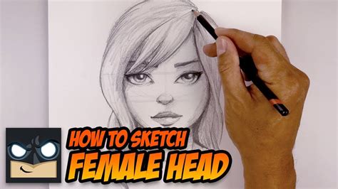 How To Draw A Female Head Beginners Drawing Tutorial Youtube