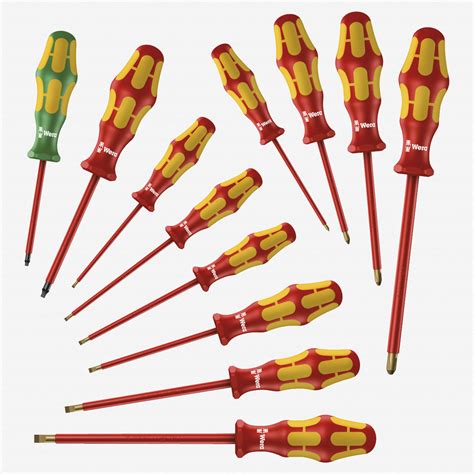 Wera Tools 347900 VDE Insulated Slotted/Phillips/Square Screwdriver Set