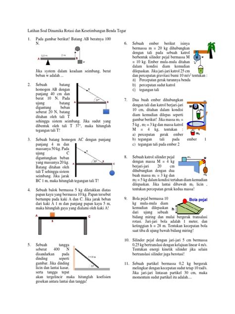 Detail Contoh Soal Dinamika Rotasi Dan Kesetimbangan Benda Tegar Koleksi Nomer 13