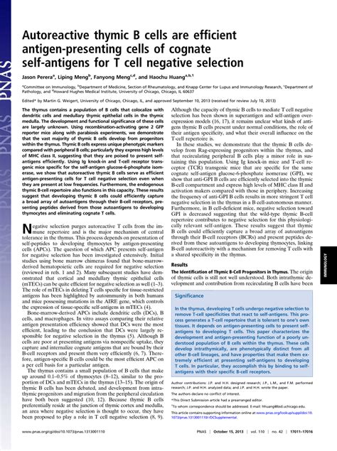 PDF Autoreactive Thymic B Cells Are Efficient Antigen Presenting