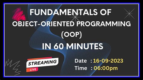 Fundamentals Of Object Oriented Programming Oop In Minutes Youtube