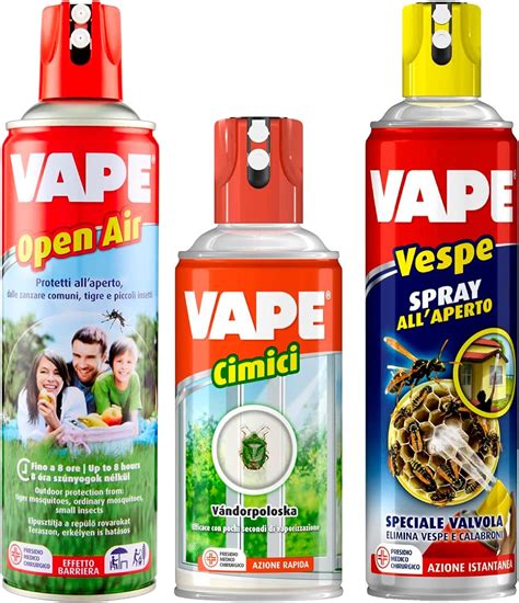 Vape Open Air Insetticida Insetti Zanzare Comuni E Tigre Spray Da Ml