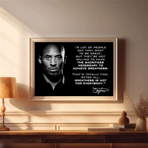 Kobe Bryant Quote Black Mamba Inspirational Quote Poster LA Lakers ...