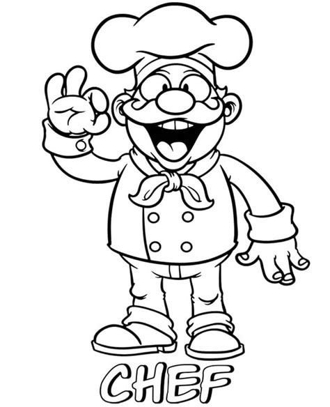 Pro Chef Coloring Page - Free Printable Coloring Pages for Kids