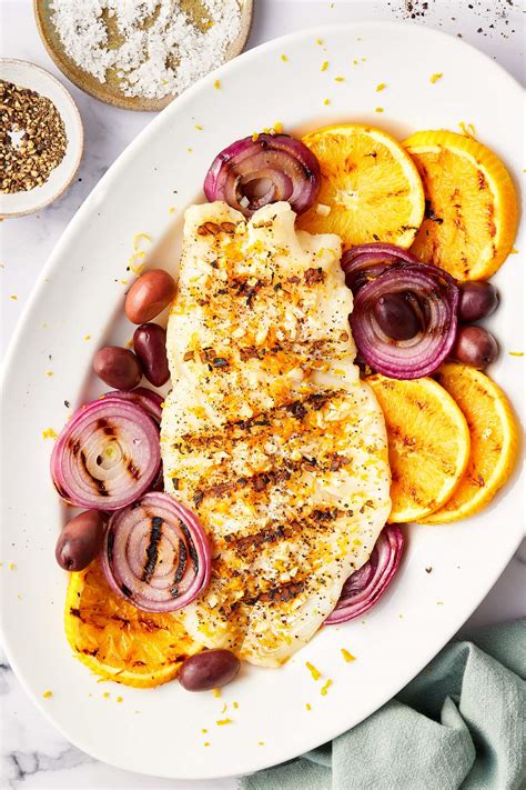 Grilled Grouper Recipe with Oranges and Olives