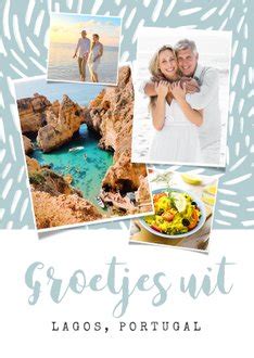 Vakantiekaart Hip Foto S Patroon Groetjes Uit Kaartje2go