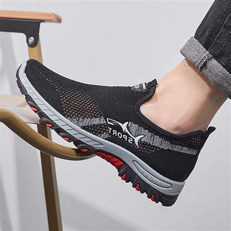 Men's Breathable Mesh Slip-On Sports Shoes - Lightweight, Comfortable ...