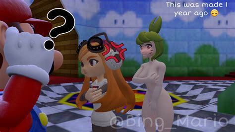 Rule 34 3d Bing Mario Female Green Hair Human Meggy Mario Series