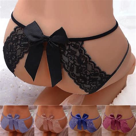 Cheap Women Open Crotch Panties For Sex Lace Underwear Erotic Panty