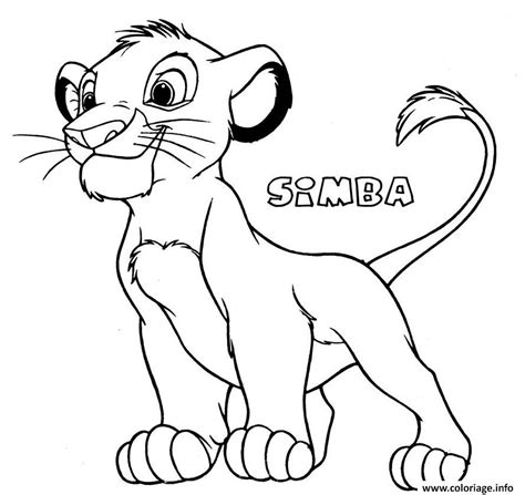 Coloriage Le Petit Lion Simba Dessin Roi Lion Imprimer