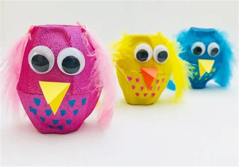 Eggcellent egg carton owls | Arts & Crafts