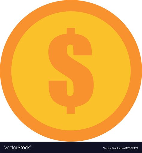 Coin Dollar Money Currency Icon Royalty Free Vector Image