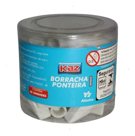 Borracha Ponteira L Pis Cx Unid Ponta Emborrachada Cor Branco