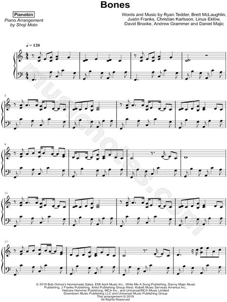 Bones Theme Song Piano Sheet Music - Theme Image