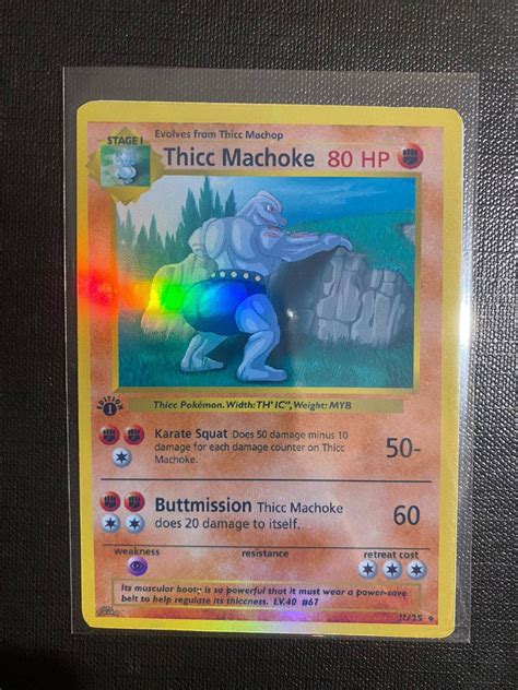 Thicc Machoke Charizard Gx Ex Vmax V Pokémon Card Orica Holographic