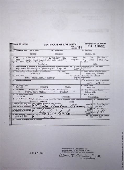 Obama Releases Original Birth Certificate