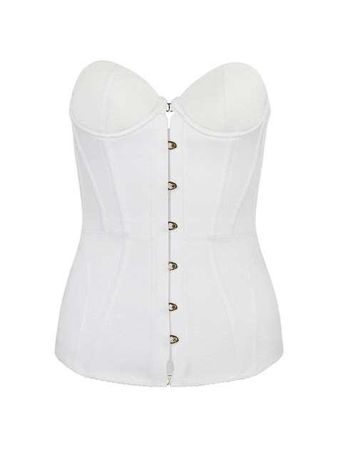 Agent Provocateur Mercy Satin Corset In Ivory White Lyst