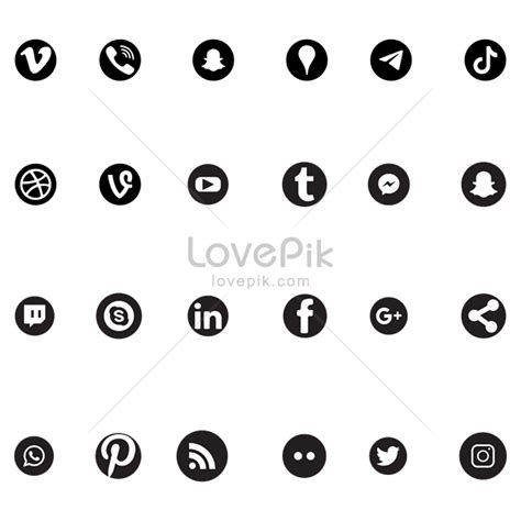 Iconos De Redes Sociales Png Imágenes Gratis Lovepik