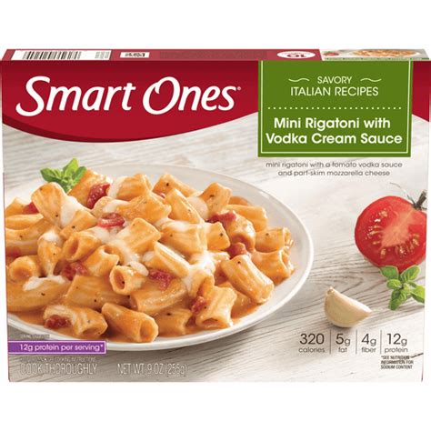 Smart Ones Mini Rigatoni Pasta With Tomato Vodka Cream Sauce And Mozzarella Cheese Frozen Meal 9