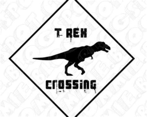 Pdf Set Of 7 Dinosaur Crossing Signs Dinosaur Themed Party Warning Caution Zone Paleo Caveman