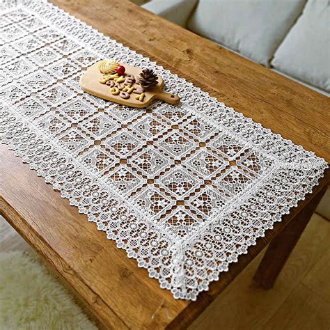 Chemin De Table Blanc En Dentelle Runner Collection