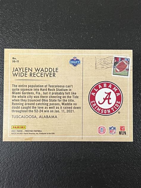 Jaylen Waddle Rookie Panini Prestige Seasons Greetings Sg Ebay