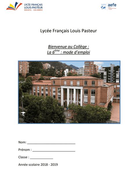 Remplissable En Ligne Livret D Accueil Mebienvenue Au Collge Faxer