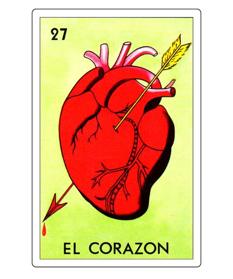 Loteria Mexicana El Corazon Loteria Mexicana Design El Corazon Gift