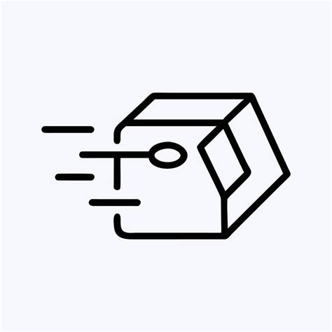 A black and white line drawing of a box with a moving object 75708071