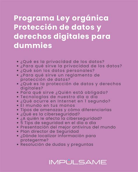 LOPD para Dummies Impúlsame Aceleradora