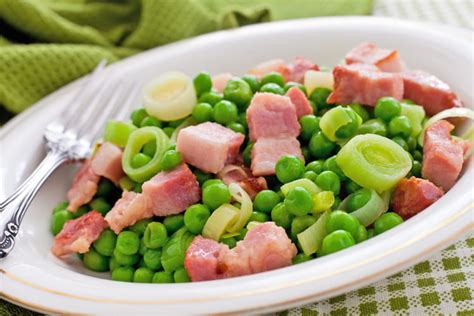 Recette de Petits pois aux lardons à la française