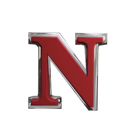 Letter N D Render Mental Red Color Png