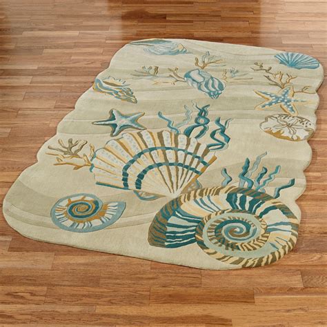 Coastal Dream Seashell Area Rugs