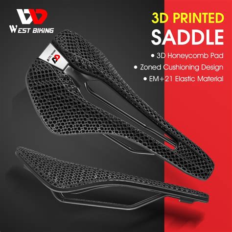 D Printed Saddle Power Patented Material Ultralight Full Carbon Fiber