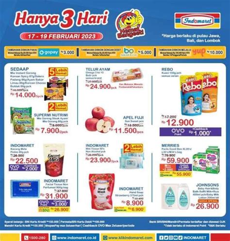 Promo JSM Indomaret 17 19 Februari 2023 Potongan Harga Di Pertengahan