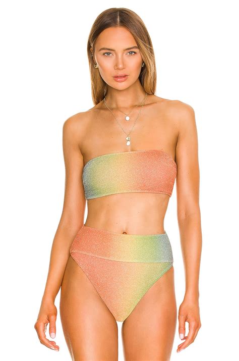 Beach Riot Kelsey Bikini Top In Desert Ombre Shimmer Revolve