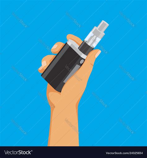 Vape addiction concept hand holding e-cigarette Vector Image