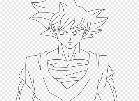 Goku Gohan Line Art Beerus Vegeta Goku Ngulo Blanco Png Pngegg