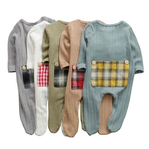 Pasgeboren Peuter Baby Jongen Meisje Romper Plaid Grandado