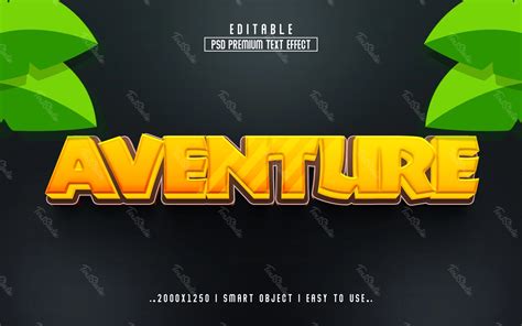 Effet De Texte Jungle Aventure D Fichier Psd Photoshop Premium