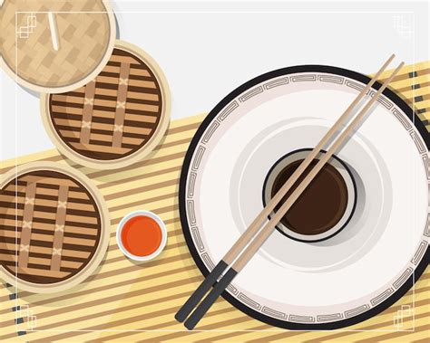 Vector De Ilustraci N De Dim Sum De Comida China Comida Asi Tica Dim