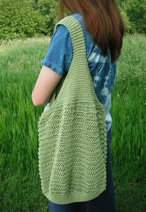 Knitted Bag Patterns For Beginners Knitting Bee