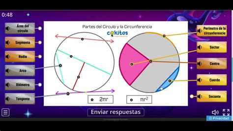 Partes del Círculo y de la Circunferencia COKITOS YouTube