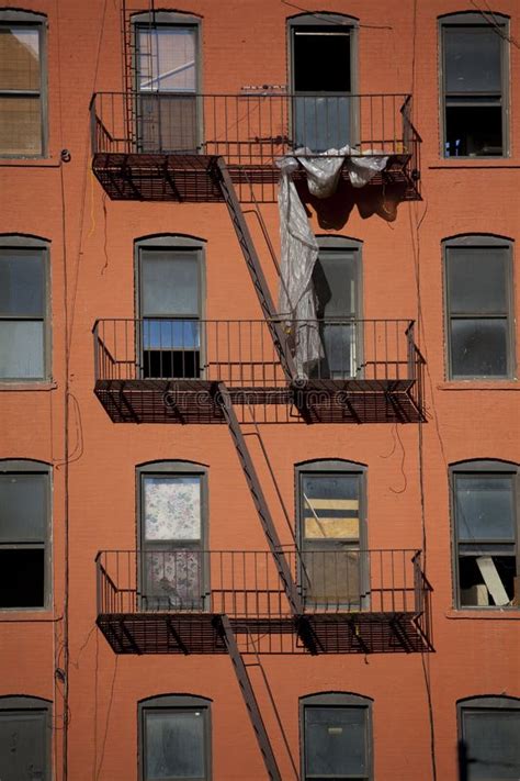 Apartment Building, Hell S Kitchen Stock Image - Image of window, fire ...