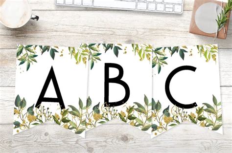 Free Printable Botanical Banner - World of Printables