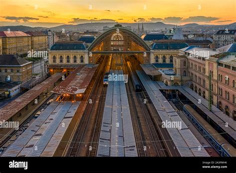 Eastern Railway Station In Budapest One Of The Big Junctions Of