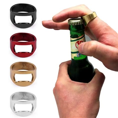 St Ck Einzigartige Bierflaschen Ffner Tragbare Fingerring Design Gl