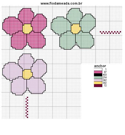 Schemi Punto Croce Fiori Gelati E Leoncini