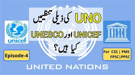 United Nations Uno Sub Organizations Unicef Unesco Urdu Hindi